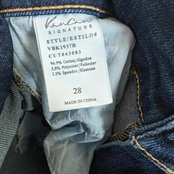 KanCan Highrise Flare Jeans 28 Raw Hem Bell Bottom Jean Factory Distressed - Picture 15 of 15